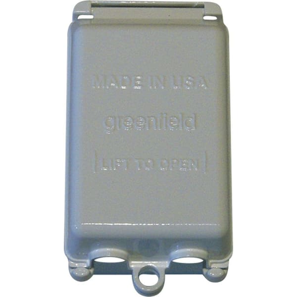 Greenfield While-In-Use Weatherproof Electrical Box Cover Vertical - Gray