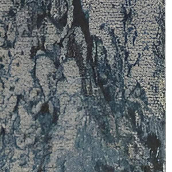2 X 12 Blue Abstract WashableArea RugRunner Rug