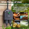 iHome Flow 2-Outlet Smart Outdoor Plug, Black IH-OW103-101 - The Home Depot