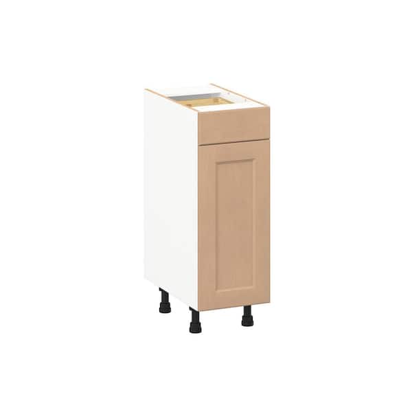 Lakewood 12 in. W x 21.83 in. D x 34.5 in. H Assembled Shaker Bath Base Kitchen Cabinet in Sugar Cookie with 1-Drawer