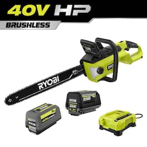 40V HP Brushless 20 in. Battery Chainsaw with 8.0 Ah Battery, 8.0 Ah EDGE Battery and Rapid Charger