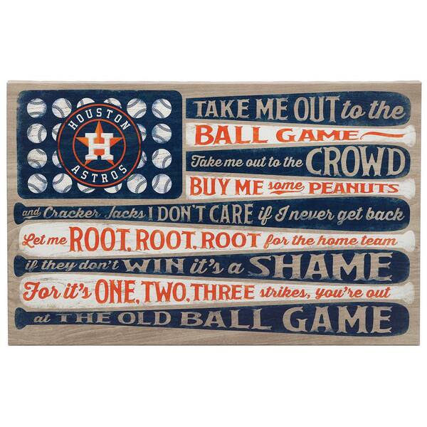 Open Road Brands Houston Astros Canvas Flag Wall Art 90182281 S The Home Depot - Houston Astros Home Decor