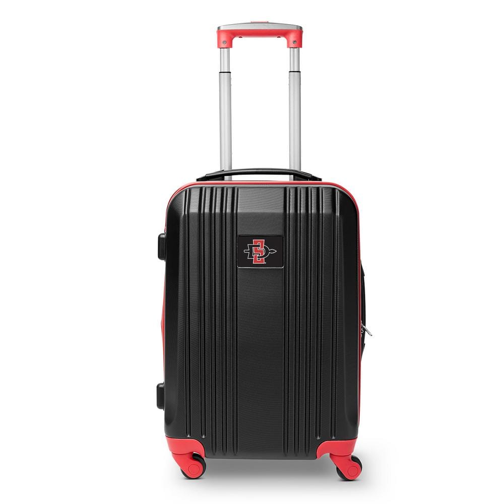 Denco NCAA San Diego State 21 in. Red Hardcase 2Tone Luggage CarryOn Spinner Suitcase CLSGL208