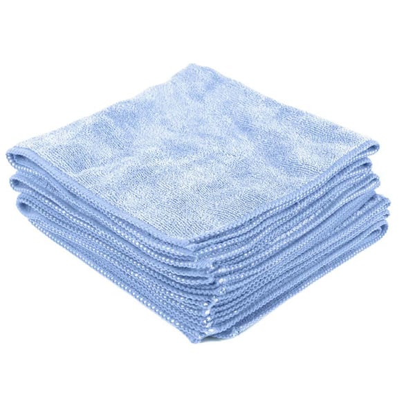 36 dark blue microfiber towels new cleaning cloths bulk 16x16 manufacturers sale 