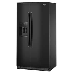 36 in. 20.55 cu. ft. Counter Depth Freestanding Side-by-Side Refrigerator in Black with TruCool System