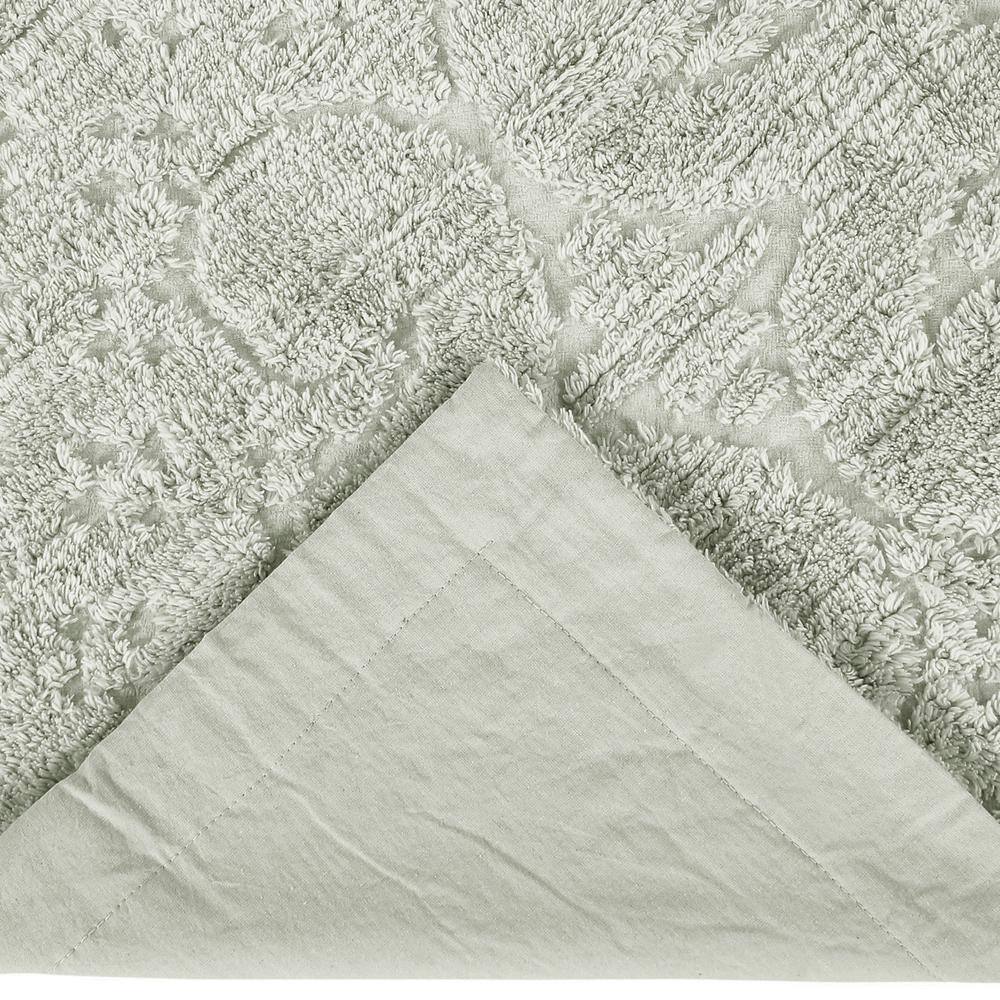 Ashton Sage Cotton Tufted Euro Sham with Medallion Design