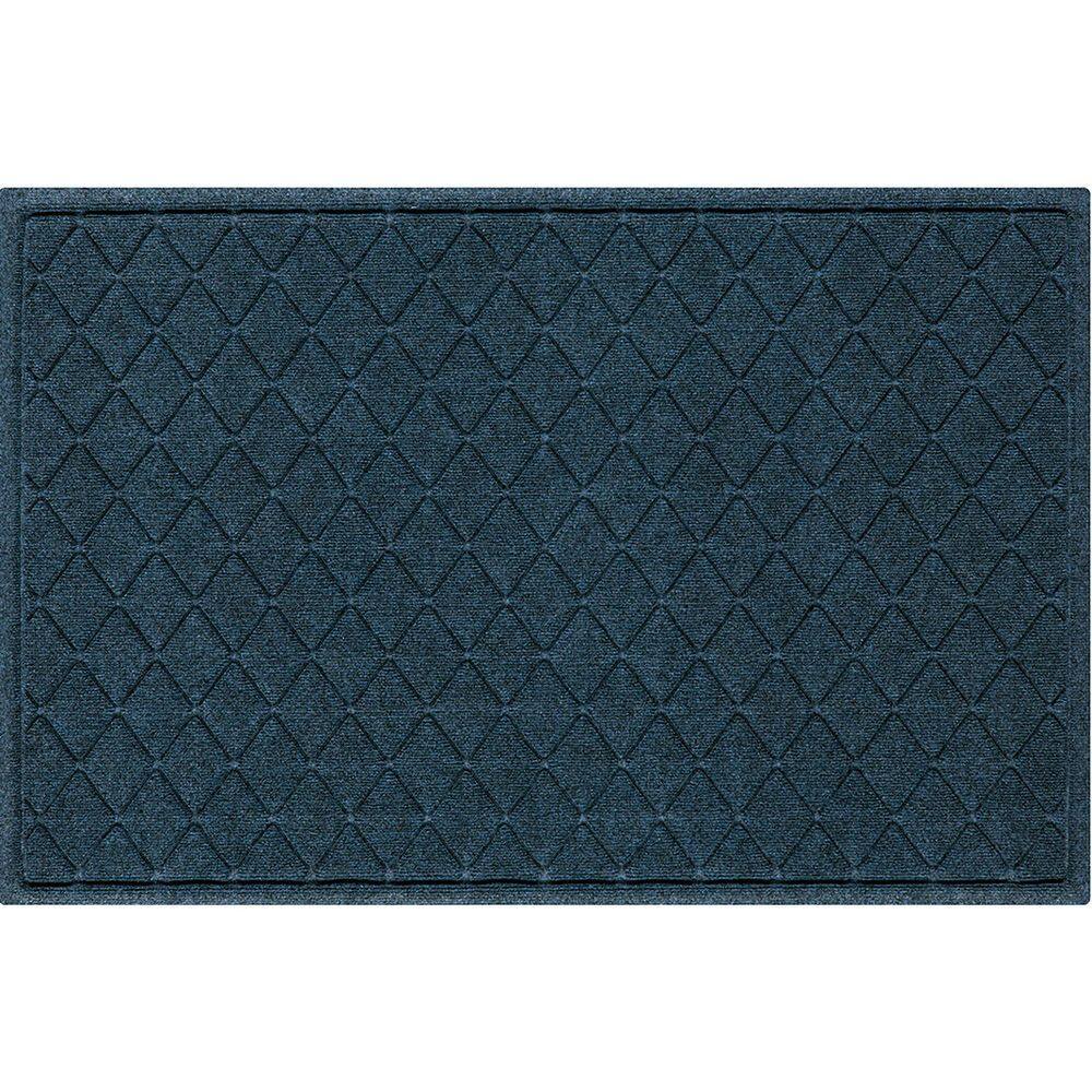 Waterhog Argyle Navy 34 in. x 52 in. PET Polyester Indoor Outdoor Door Mat price history on PriceWatchPro