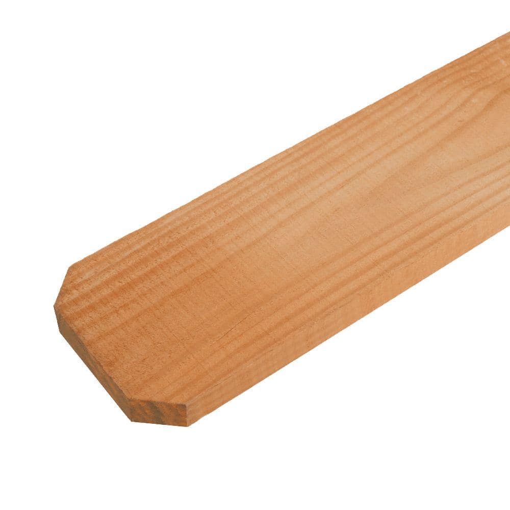 1 in. x 6 in. x 6 ft. Pine PressureTreated RedwoodTone DogEar Fence