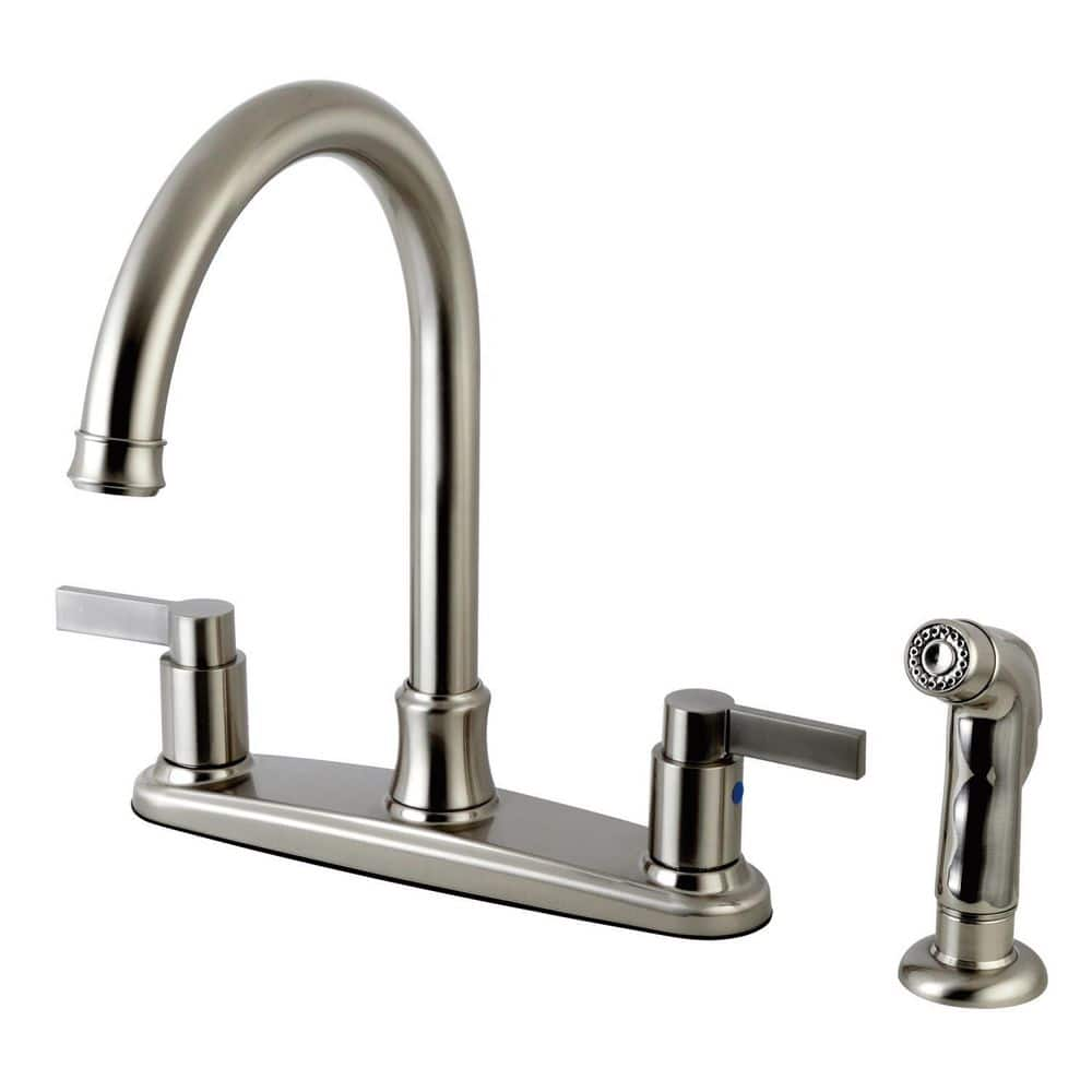 Kingston Brass NuvoFusion 2-Handle Deck Mount Centerset Kitchen Faucets ...