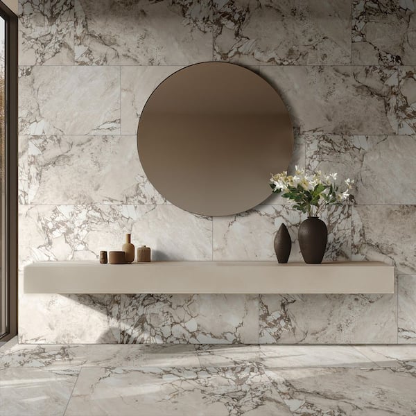 Estacion White 24 in. x 48 in. Matte Porcelain Stone Look Floor Tile (15.5 sq. ft. /Case)