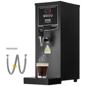 Commercial Water Boiler Electric Hot Water Dispenser 316-Heating Tube 1500W 50L per Hour Black Electric Kettle 200-Cups
