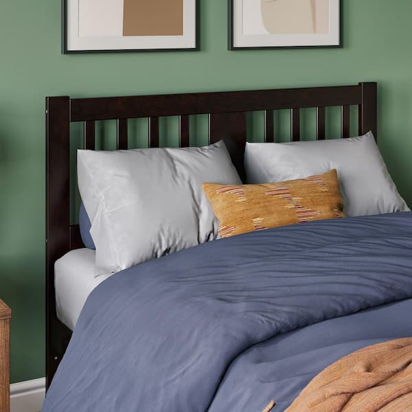 Tahoe Brown Full Solid Wood Headboard with USB Charger