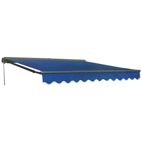 ALEKO 13 ft. Half Cassette Retractable Awning (120 in. Projection) in Blue