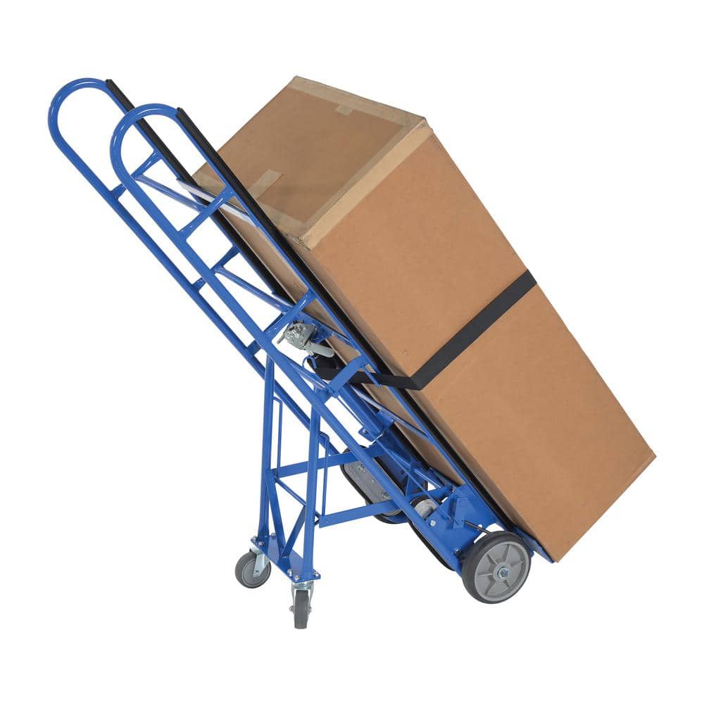 Heavy-Duty Black Steel Appliance Hand Truck with Strap
