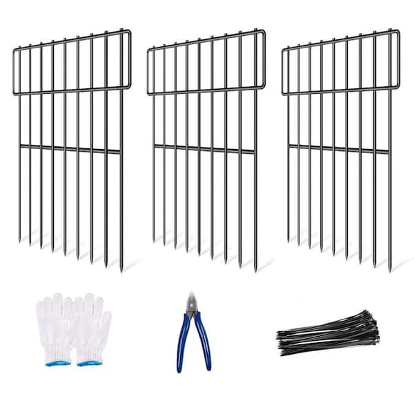 Animal Barrier Fence 25 Pack No Dig Garden Fence 17 in.(H) X 27 ft.(L) Rustproof Dog Rabbit Blocker Outdoor Yard