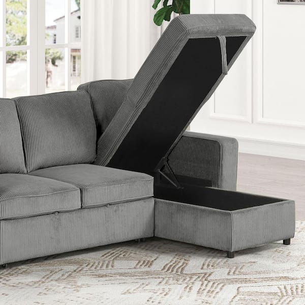 Furniture of America Roseshire 92.5 in. Straight Arm 1-Piece