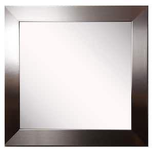 24 in. W x 24 in. H Framed Square Bathroom Vanity Mirror in Silver