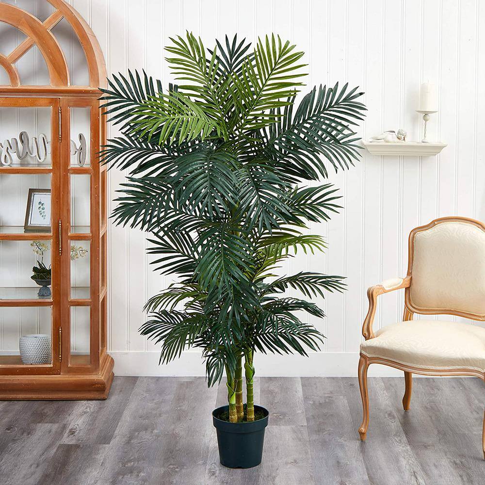 Cubilan 6 .5ft. Green Artificial Golden Cane Palm Silk Tree B004XWCZXQ ...