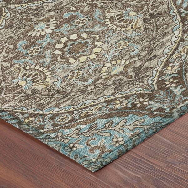 Chantille Machine Washable Indoor/Outdoor Abstract ACN2698 Brown 10 ft. x 14 ft. Area Rug