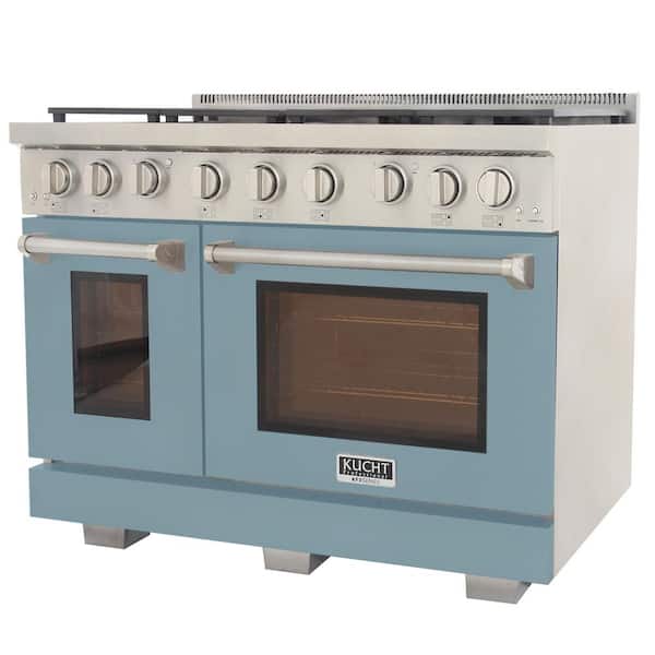 Kucht Professional 48 in. 6.7 cu. ft. Double Oven Natural Gas Range with  25K Power Burner, Convection Oven in Stainless Steel KFX480 - The Home Depot