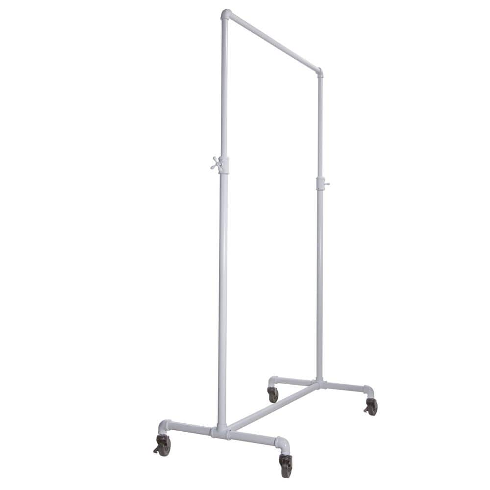 Econoco Adjustable White Steel Clothes Rack 42 in. W x 72 in. H -  PSBBADJWTE