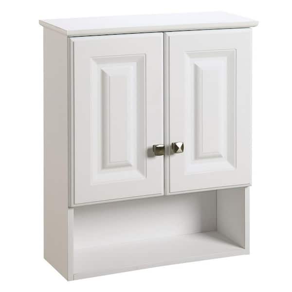 Design House Wyndham 22 In W X 26 H 8 D Bathroom Storage Wall Cabinet With Shelf White Semi Gloss 597310 - Wall Unit Cabinets Storage