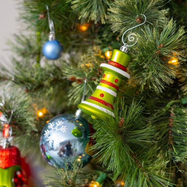 4” Green Clear Swirl Iced Ball Ornament - Decorator's Warehouse
