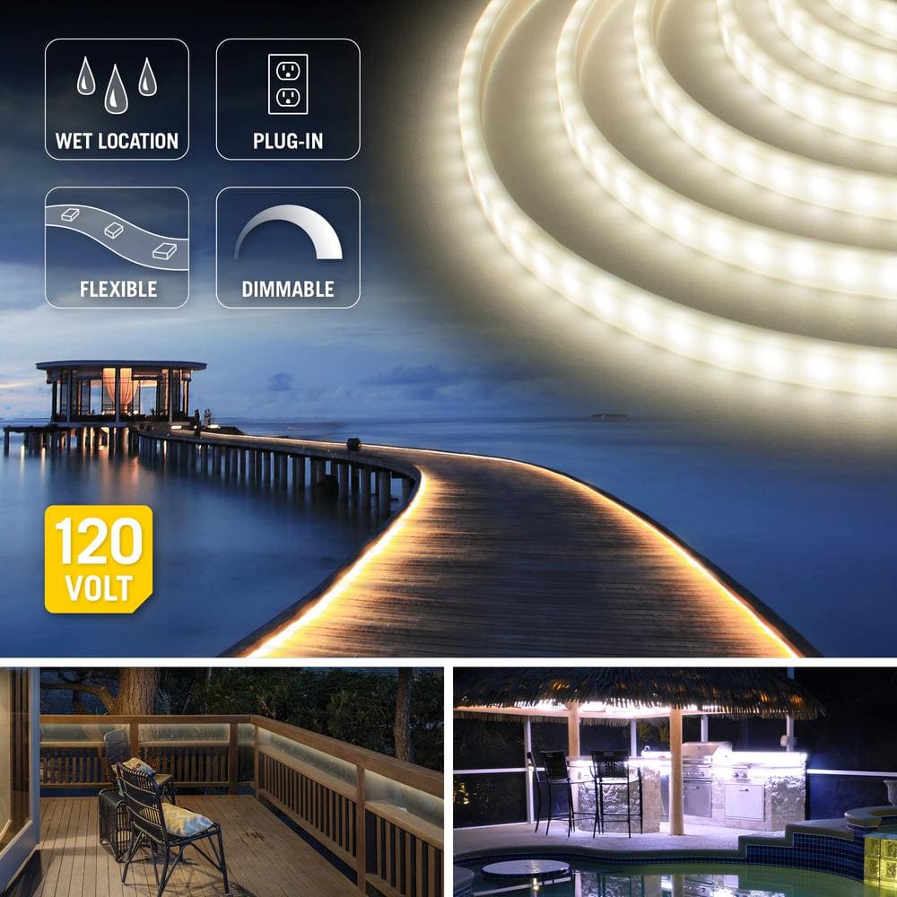 16.4 ft Soft White LED Outdoor Rope Light