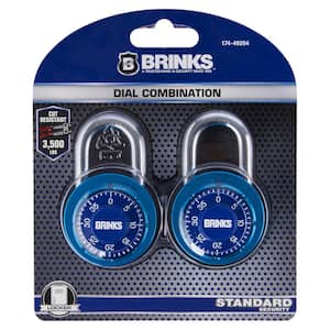 Dial Anodized Combination Lock (2-Pack)