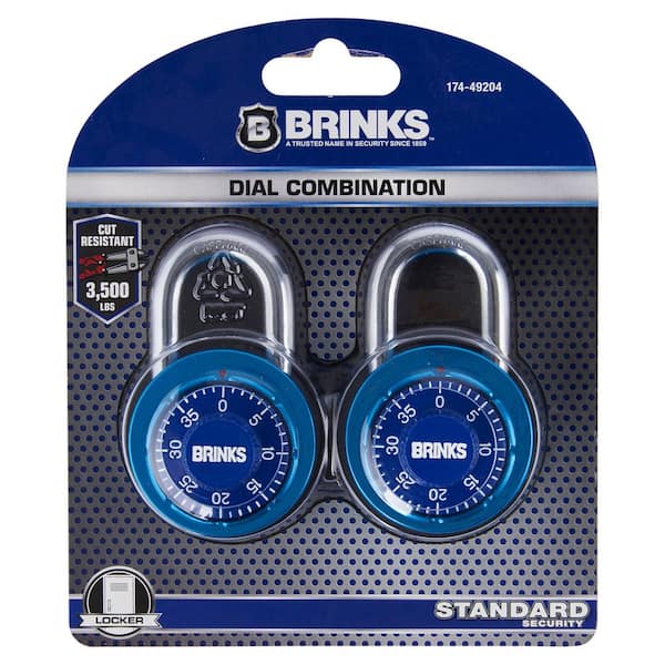 Brinks Dial Anodized Combination Lock (2-Pack)