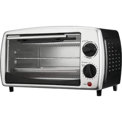 Courant 2-Slice Compact Toaster Oven with Bake Tray and Toast Rack in Black  TO-621K - The Home Depot