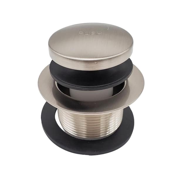 Westbrass 1-1/2 in. NPSM Coarse Thread Tip-Toe Bath Drain and Stopper in Stainless Steel