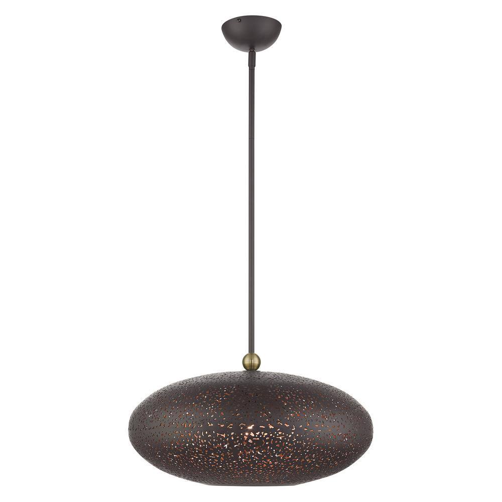 Charlton 3-Light Bronze and Gold Globe Pendant