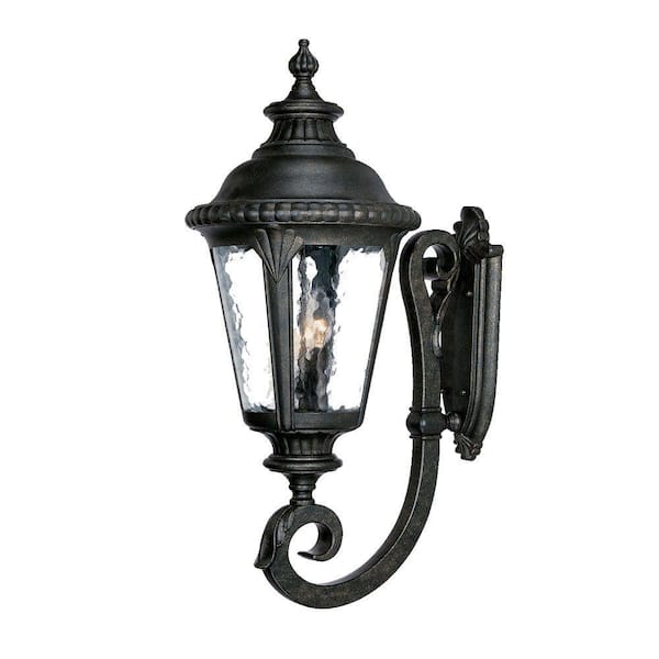 Acclaim Lighting Surrey Collection Wall-Mount 3-Light Outdoor Black Gold Wall Lantern Sconce