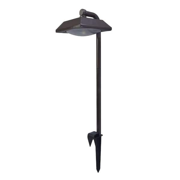Moonrays Downlight Solar Powered 12-Lumen Bronze Outdoor Integrated LED Landscape Path Light (4-Pack)