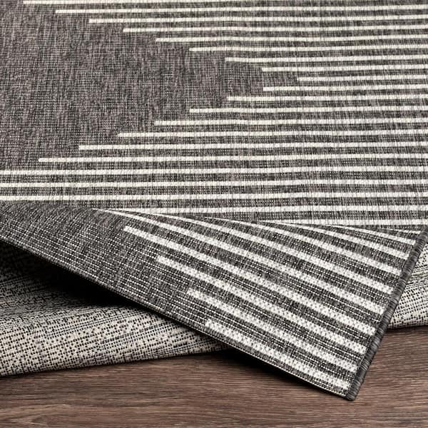 Peroti Charcoal 7 ft. 10 in. x 10 ft. 2 in. Indoor/Outdoor Area Rug