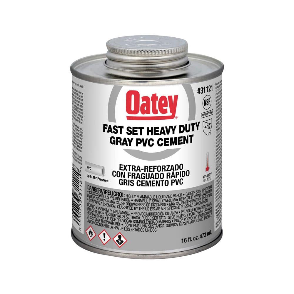 UPC 038753311210 product image for 16 oz. Gray Heavy-Duty Fast Set PVC Cement | upcitemdb.com