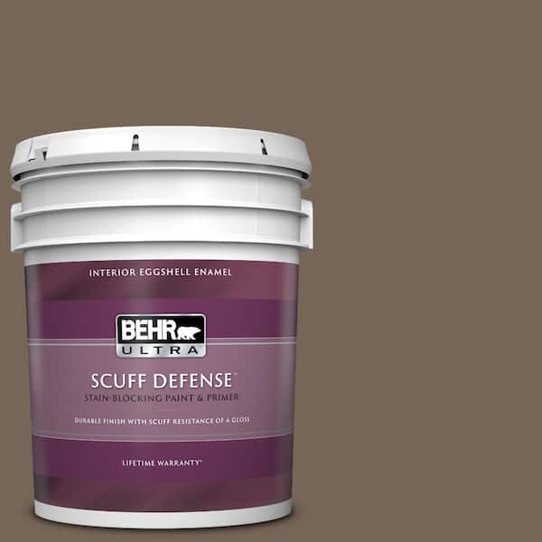 BEHR ULTRA 5 gal. #N220-6 Landmark Brown Extra Durable Eggshell Enamel Interior Paint & Primer