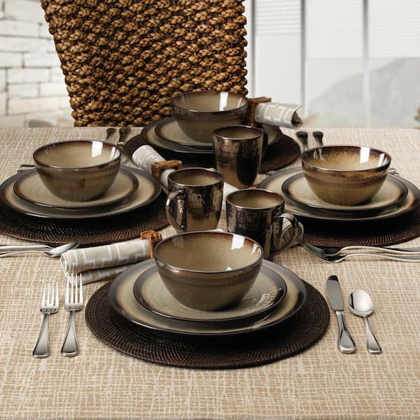 Anastasia 16-Piece Modern Cream Stoneware Dinnerware Set (Set for 4)
