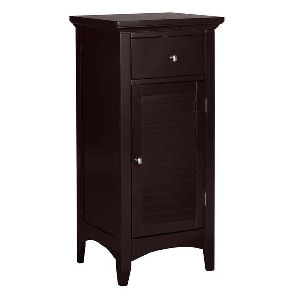 Elegant Home Fashions Simon 15 in. W x 13 in. D x 32 in. H in. Floor Cabinet with 1-Shutter Door and 1-Drawer in Dark Espresso