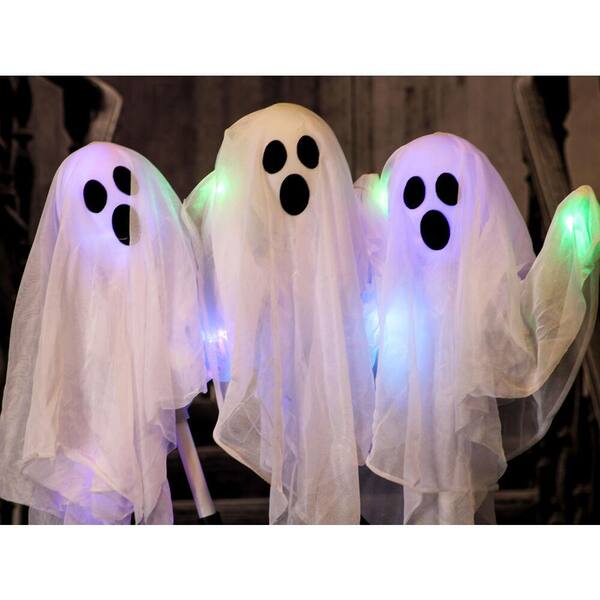 WHITE Battery Operated LED Flood light for Halloween props and Haunted Houses 
