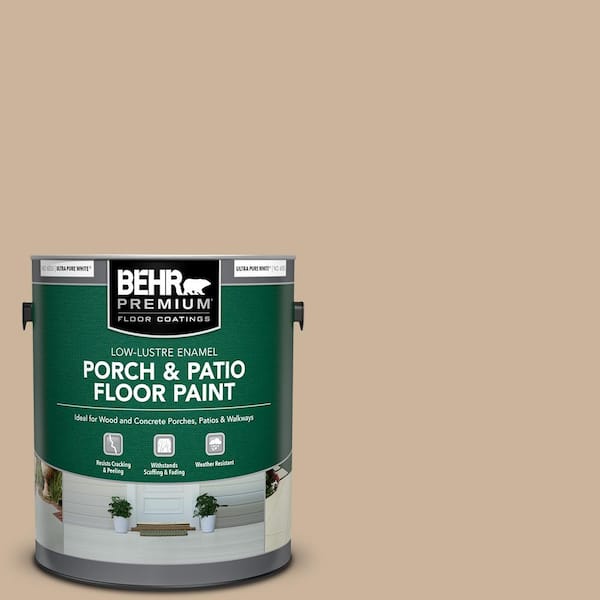 BEHR PREMIUM 1 gal. #PPU4-07 Mushroom Bisque Low-Lustre Enamel Interior/Exterior Porch and Patio Floor Paint