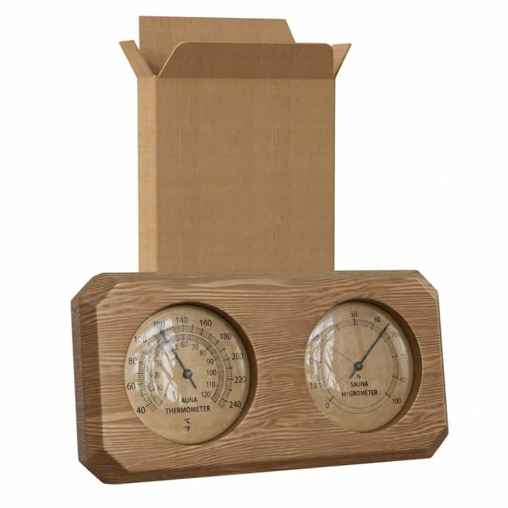 Sauna Thermometer and Hygrometer 2-in-1, Handmade Canadian Red Cedar Wood, Fahrenheit and Celsius Dual Scale price history on PriceWatchPro