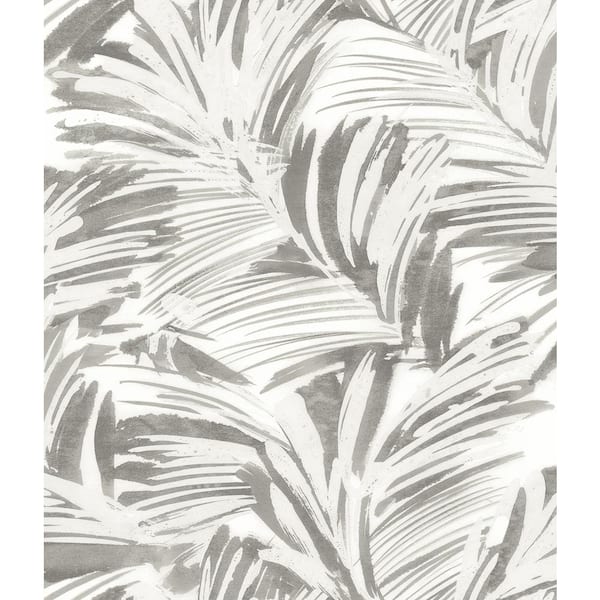 Chesapeake Chaparral Grey Fronds Grey Wallpaper Sample