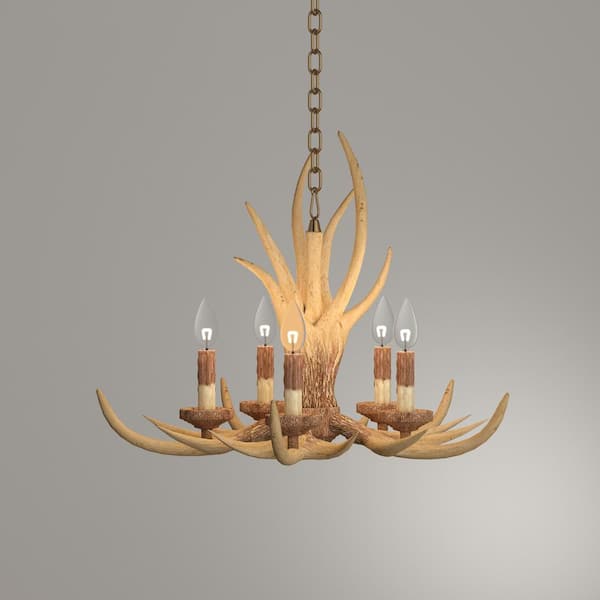 deer antler chandelier home depot