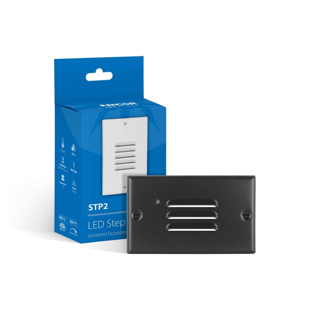 STP2 Series Black LED Hardwired Stair Light Horizontal Louvered with Dusk to Dawn Sensor price history on PriceWatchPro