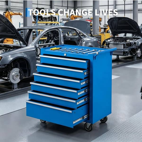 Cfosore Rolling Tool Chest, 6-Drawer Tool Storage Cabinet with