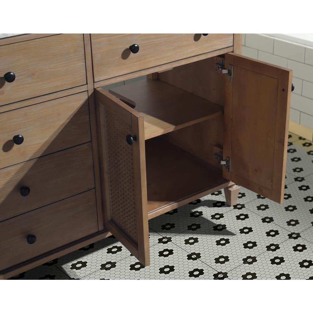 Annie 72" Weathered Fir Double Sink Bathroom Vanity