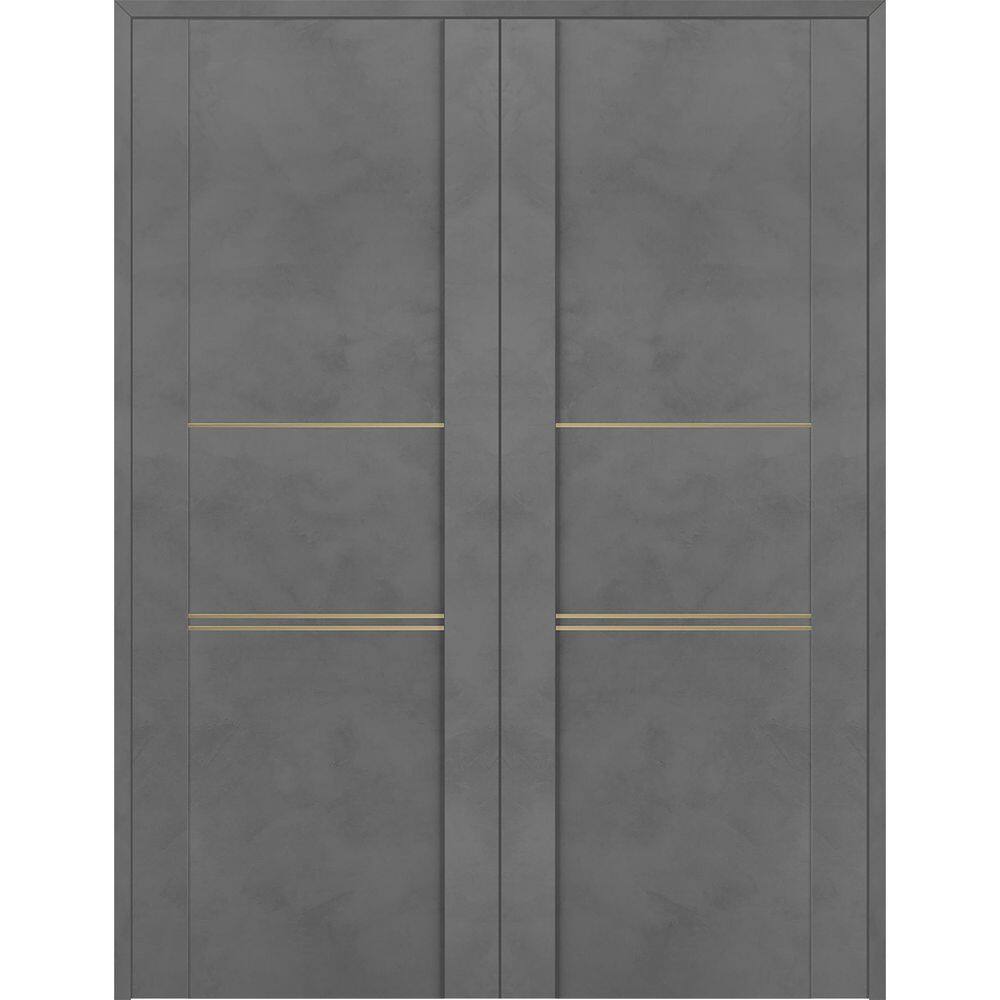 Belldinni Vona 01 3H Gold 36 in. x 80 in. Both Active Dark Urban Wood