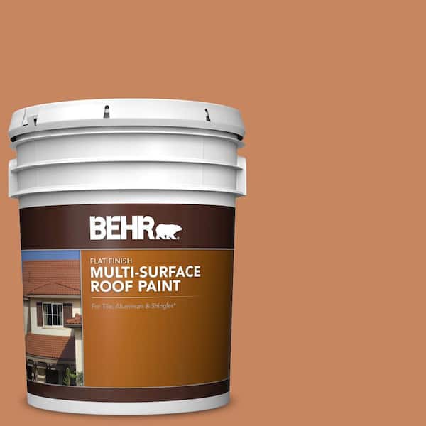 5 gal. #PFC-17 Rusty Orange Flat Multi-Surface Exterior Roof Paint